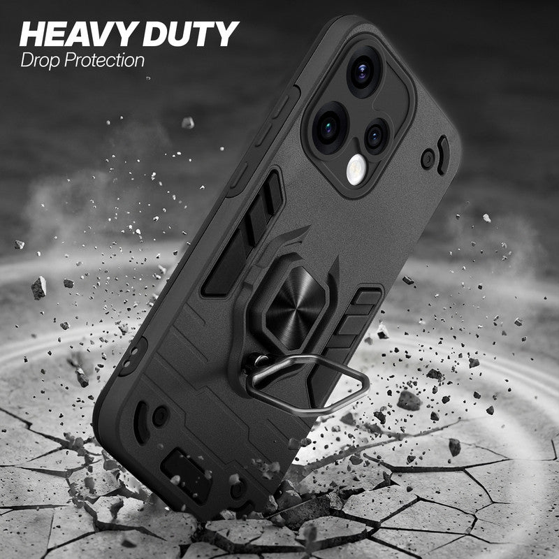 Oppo Reno 15 5G protective case illustrating impact drop protection with an impact-resistant frame.