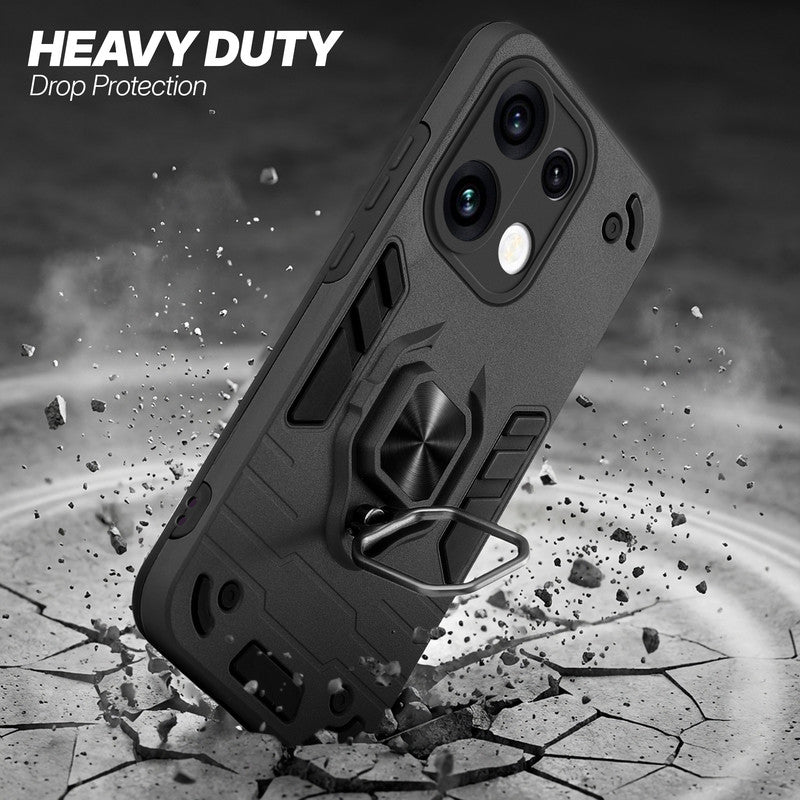 Oppo Reno 16 Pro 5G protective case illustrating impact drop protection with an impact-resistant frame.