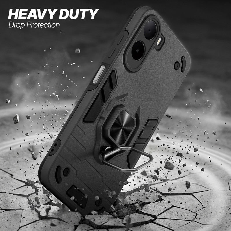 Poco C85x 5G protective case illustrating impact drop protection with an impact-resistant frame.