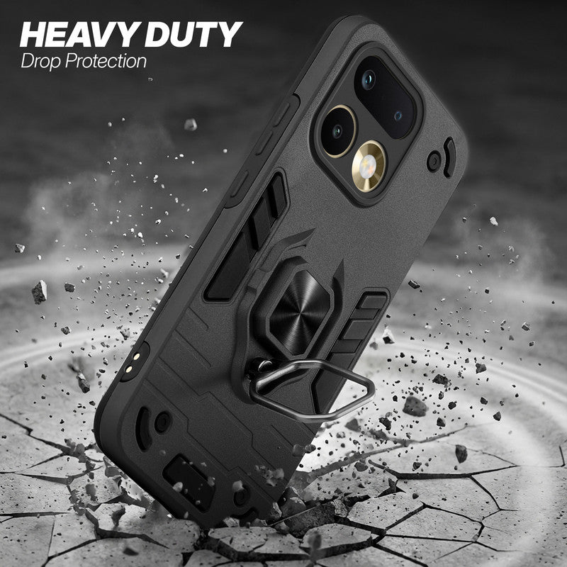 Realme 16 Pro 5G protective case illustrating impact drop protection with an impact-resistant frame.