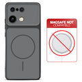 Dual tone silicone Black phone cover for Realme 16 Pro Plus 5G showing wireless charging not supported notice