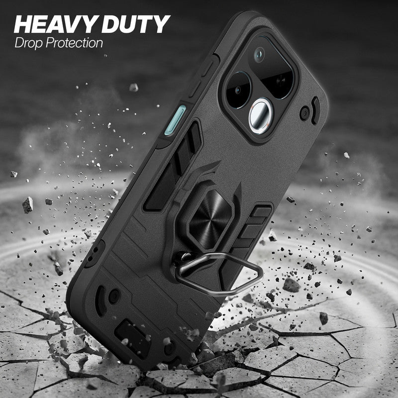 Realme 16T 5G protective case illustrating impact drop protection with an impact-resistant frame.