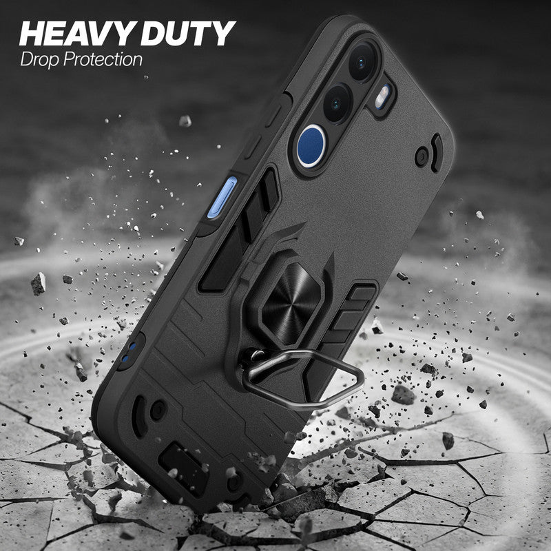Realme C100x 5G protective case illustrating impact drop protection with an impact-resistant frame.