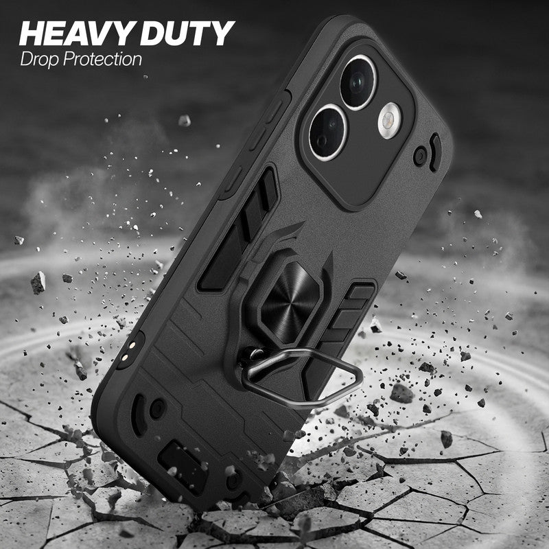Redmi Note 17 Pro Max 5G protective case illustrating impact drop protection with an impact-resistant frame.