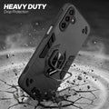 Samsung M17 5G protective case illustrating impact drop protection with an impact-resistant frame.