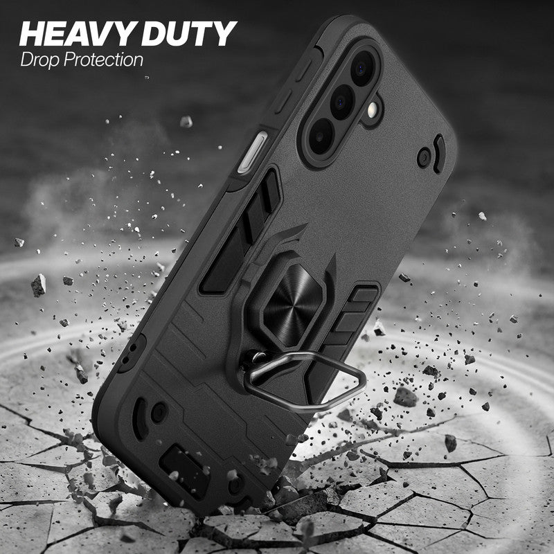Samsung M47 5G protective case illustrating impact drop protection with an impact-resistant frame.