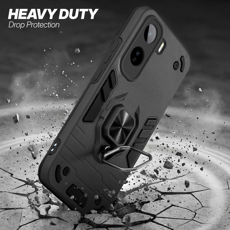 Vivo T5 Pro 5G protective case illustrating impact drop protection with an impact-resistant frame.