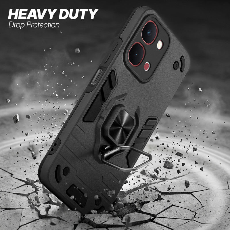 Vivo Y31T 5G protective case illustrating impact drop protection with an impact-resistant frame.
