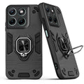 Back view of Motorola G37 5G case highlighting the built-in rotating metal ring holder