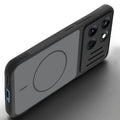 Angled view of Black mobile case for Motorola Moto Edge 60 5G with proper charging port cutout, speaker holes and strong corner protection.
