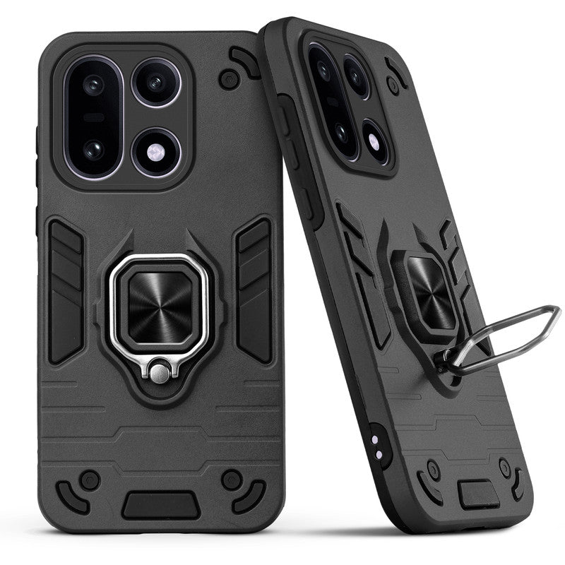 Back view of OnePlus 15 5G case highlighting the built-in rotating metal ring holder