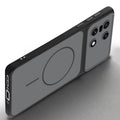 Slim silicone Black phone case for OnePlus 15 5G side angle view showing grip texture and precise cutouts
