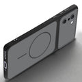 Slim silicone Black phone case for OnePlus 15R 5G side angle view showing grip texture and precise cutouts