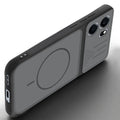 Angled view of Black mobile case for OnePlus Nord CE 6 5G with proper charging port cutout, speaker holes and strong corner protection.