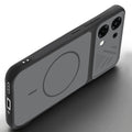 Angled view of Black mobile case for Oppo F33 5G with proper charging port cutout, speaker holes and strong corner protection.