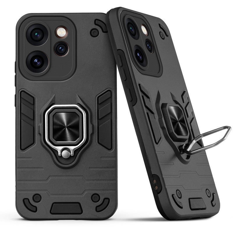 Back view of Oppo Reno 15 Pro Mini 5G case highlighting the built-in rotating metal ring holder