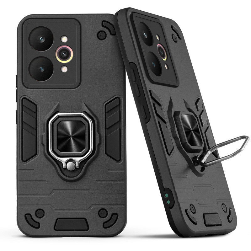 Back view of Realme 15 Pro 5G case highlighting the built-in rotating metal ring holder