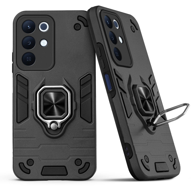 Back view of Realme 15x 5G case highlighting the built-in rotating metal ring holder