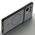 Slim silicone Black phone case for Realme 16 Pro Plus 5G side angle view showing grip texture and precise cutouts
