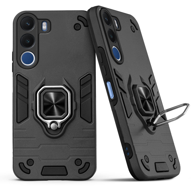 Back view of Realme C100x 5G case highlighting the built-in rotating metal ring holder
