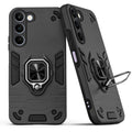 Back view of Realme C83 5G case highlighting the built-in rotating metal ring holder