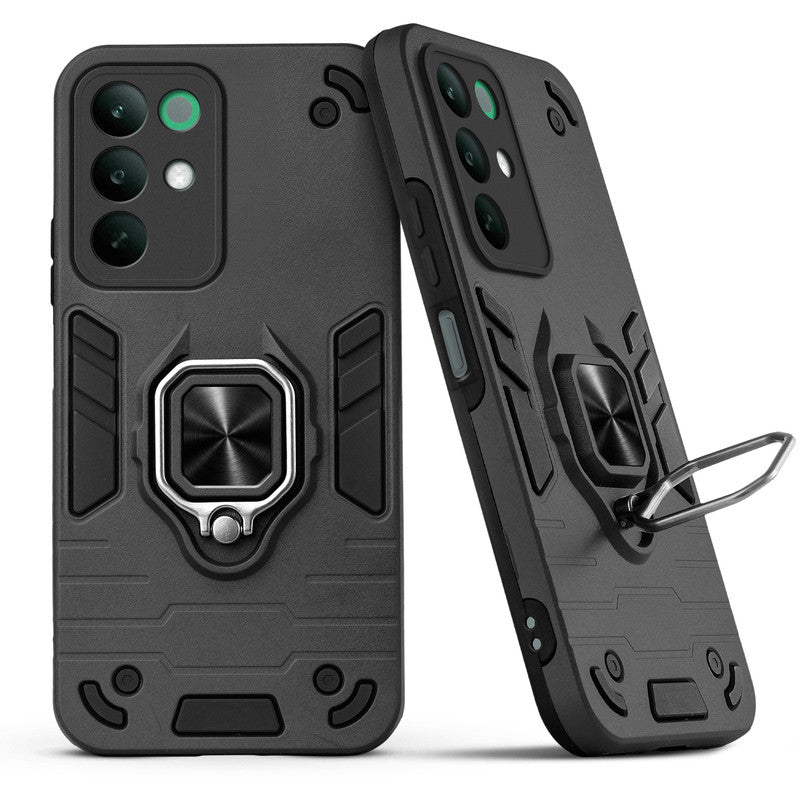 Back view of Realme C85 5G case highlighting the built-in rotating metal ring holder
