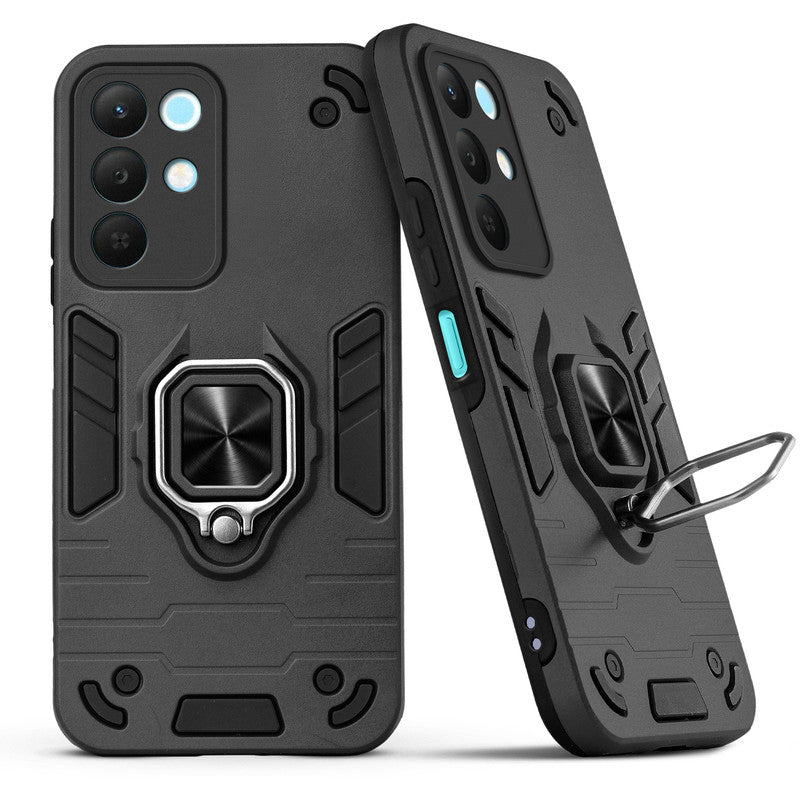 Back view of Realme Narzo 90x 5G case highlighting the built-in rotating metal ring holder