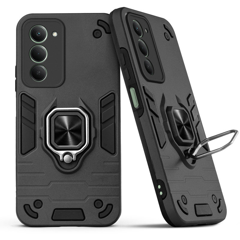Back view of Redmi Note 15 5G case highlighting the built-in rotating metal ring holder