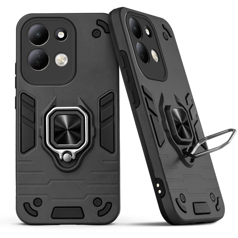 Back view of Redmi 17 5G case highlighting the built-in rotating metal ring holder