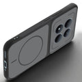 Angled view of Black mobile case for Redmi Note 15 Pro 5G with proper charging port cutout, speaker holes and strong corner protection.