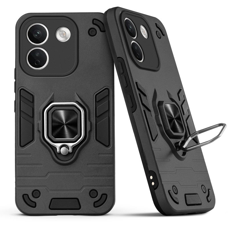 Back view of Redmi Note 17 Pro Max 5G case highlighting the built-in rotating metal ring holder