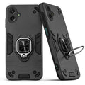 Back view of Samsung F07 case highlighting the built-in rotating metal ring holder