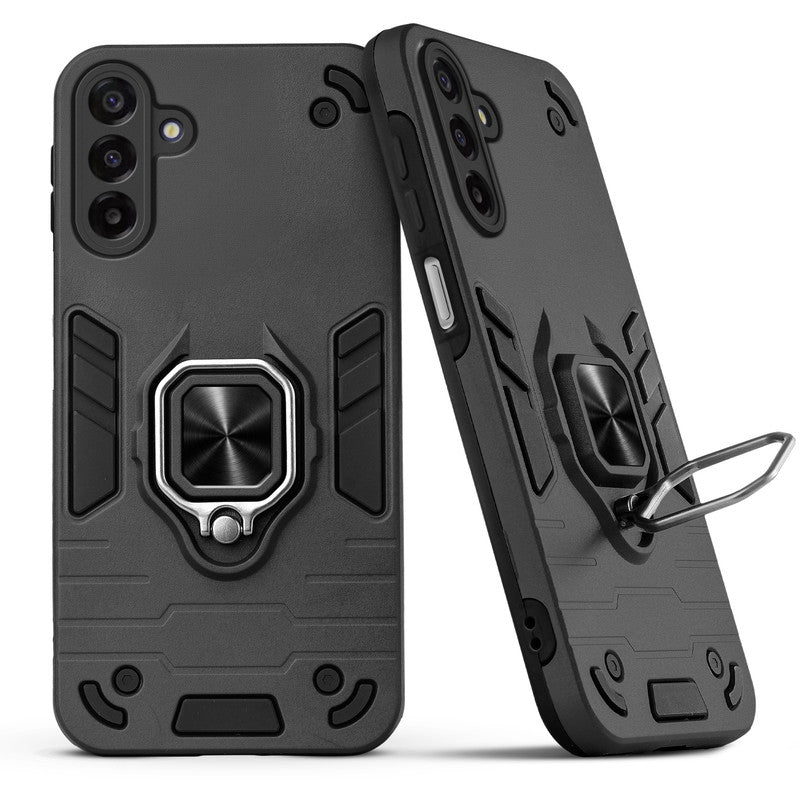 Back view of Samsung M17 5G case highlighting the built-in rotating metal ring holder
