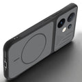 Angled view of Black mobile case for Vivo V60E 5G with proper charging port cutout, speaker holes and strong corner protection.