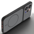 Angled view of Black mobile case for Vivo V70 5G with proper charging port cutout, speaker holes and strong corner protection.