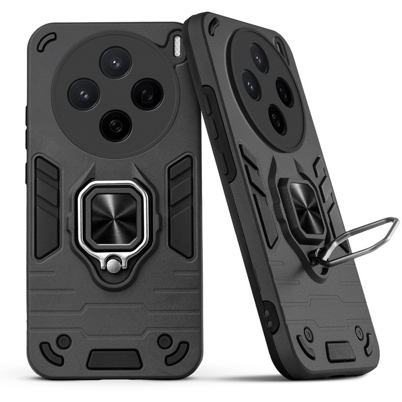 Back view of Vivo X200T 5G case highlighting the built-in rotating metal ring holder
