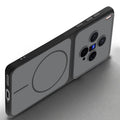 Slim silicone Black phone case for Vivo X300 5G side angle view showing grip texture and precise cutouts