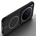 Angled view of Black mobile case for Vivo X300 Pro 5G with proper charging port cutout, speaker holes and strong corner protection.