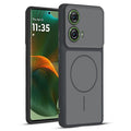 Full protective dual tone Black silicone case for Motorola Moto Edge 50 Fusion 5G showing front and back design coverage