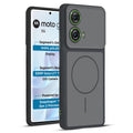Full protective dual tone Black silicone case for Motorola Moto G96 5G showing front and back design coverage