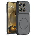 Front and back view of Black protective back cover for Motorola Signature with textured sides, camera guard and slim fit design.