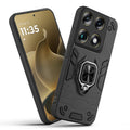 Front and back view of otorola Signature fitted with a protective case and ring grip