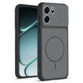 Front and back view of Black protective back cover for OnePlus Nord CE 6 5G with textured sides, camera guard and slim fit design.