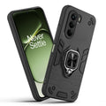 Front and back view of OnePlus Nord CE 6 Lite 5G fitted with a protective case and ring grip
