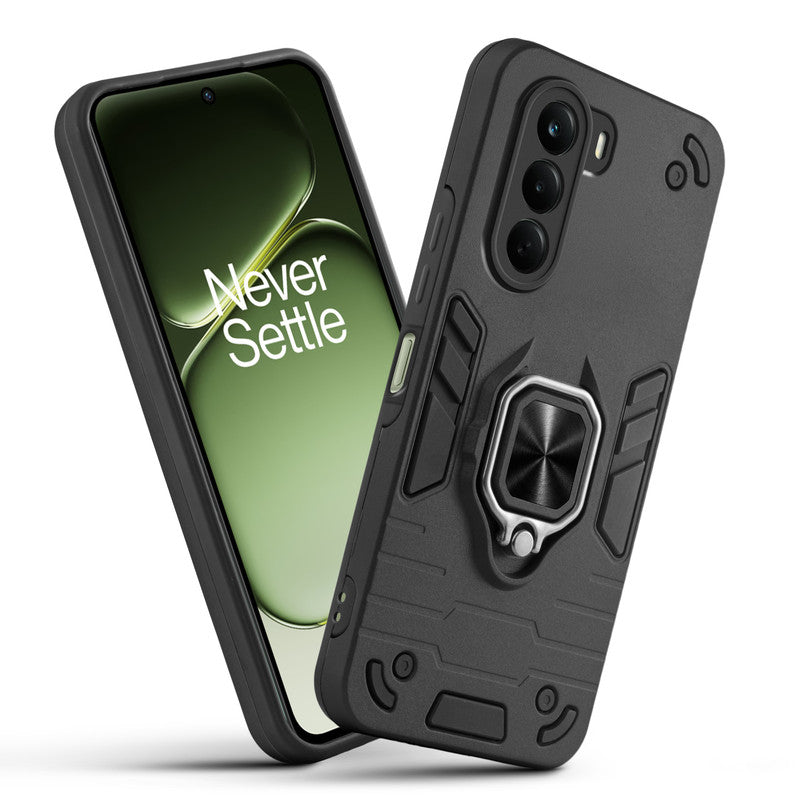 Front and back view of OnePlus Nord CE 6 Lite 5G fitted with a protective case and ring grip