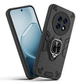 Front and back view of Oppo F31 Pro Plus 5G fitted with a protective case and ring grip