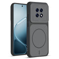 Front and back view of Black protective back cover for Oppo F31 Pro Plus 5G with textured sides, camera guard and slim fit design.