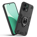 Front and back view of Oppo Reno 14 5G fitted with a protective case and ring grip