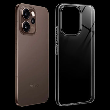 Crystal Clear Anti-Yellow Transparent Back Cover Case With Camera Ring Protection for Oppo Reno 15 Pro Mini 5G