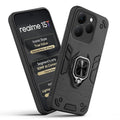 Front and back view of Realme 15T 5G fitted with a protective case and ring grip
